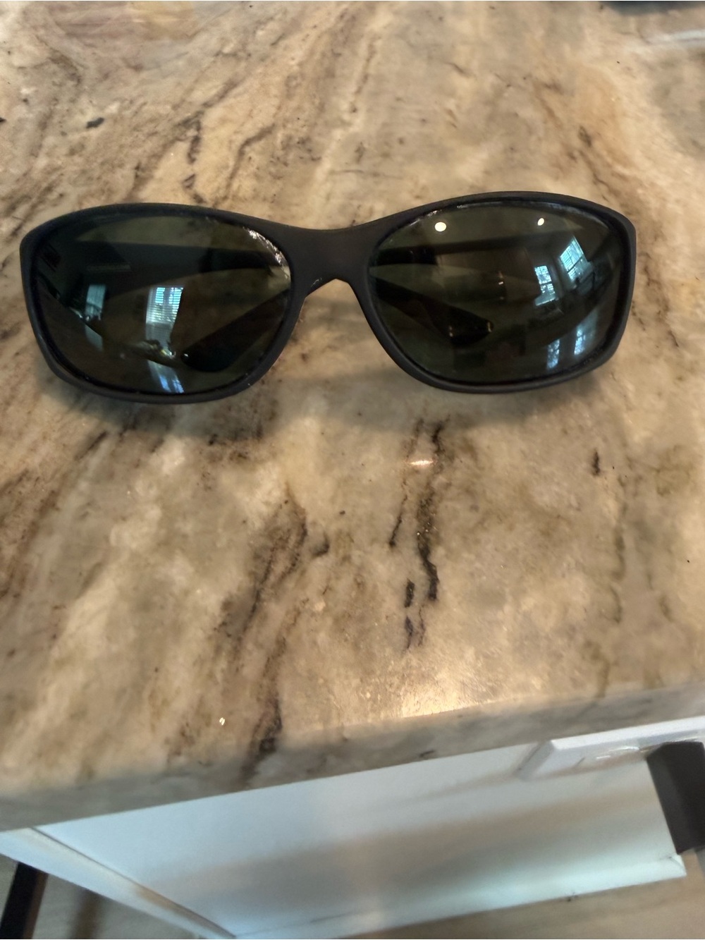 Unisex Cocoons Black Wrap Polarized Sunglasses